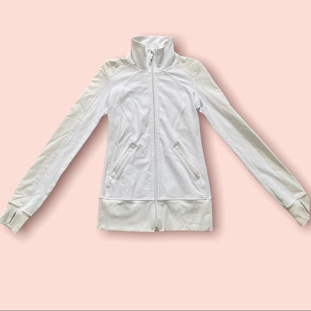 Lululemon White Zip Up Jacket